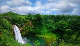 Naklejka krajobraz wodospadu na hawajach
