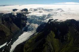 Naklejka śnieg samolot islandia góra natura