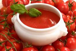 Plakat pomidor warzywo zdrowy jedzenie ciepły