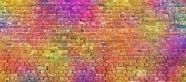 Fotoroleta painted brick wall, abstract background of different colors