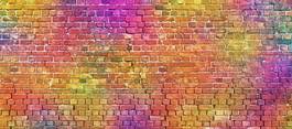 Obraz na płótnie painted brick wall, abstract background of different colors