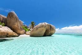 Naklejka anse source d'argent beach, la digue island, seyshelles