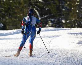 Obraz na płótnie natura lekkoatletka narty narciarz sport