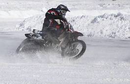 Obraz na płótnie motocykl lód śnieg sport wyścigi