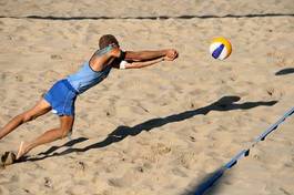 Fotoroleta słońce mężczyzna siatkówka plażowa siatkówka piłka