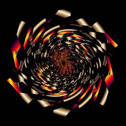 Plakat fraktal abstrakcja wzór spirala