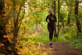 Naklejka lekkoatletka jogging sport mężczyzna krajobraz