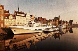 Obraz na płótnie gdańsk antyczny statek sztuka łódź