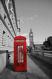 Fototapeta big ben i czerwona budka telefoniczna