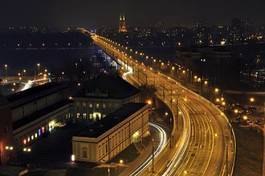 Obraz na płótnie autostrada pejzaż ulica warszawa