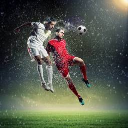 Plakat mężczyzna piłka nożna sport sztorm