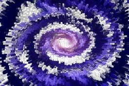 Plakat ruch spirala abstrakcja fraktal