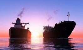 Obraz na płótnie olej statek morze transport