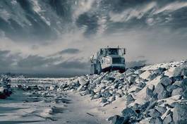 Fototapeta śnieg transport pejzaż lód maszyna