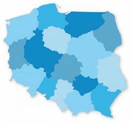 Plakat mapa łódź administracyjny parcelacja