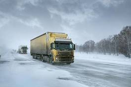 Fotoroleta autostrada lód wiejski śnieg