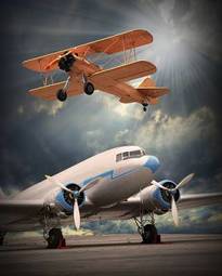 Plakat vintage retro armia airliner stary