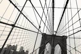 Obraz na płótnie drapacz most architektura brooklyn
