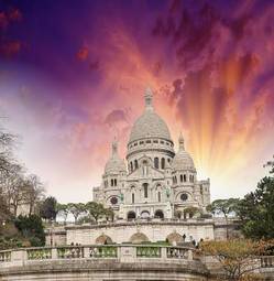 Obraz na płótnie montmartre europa architektura święty serce