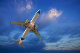 Naklejka niebo obraz airbus widok samolot