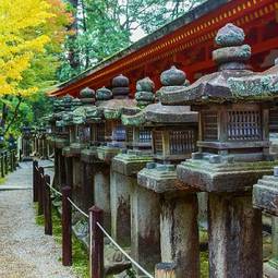 Plakat architektura sanktuarium antyczny japonia