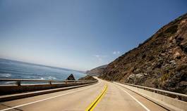 Plakat kalifornia wybrzeże autostrada brzeg ulica