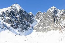 Fototapeta góra śnieg tatry słowacja wędrówka