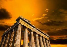 Naklejka ateny grecki grecja niebo
