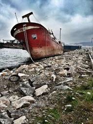 Fototapeta plaża morze molo statek