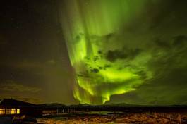 Naklejka noc islandia gwiazda niebo