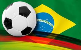 Plakat brazylia piłka ameryka południowa narodowy
