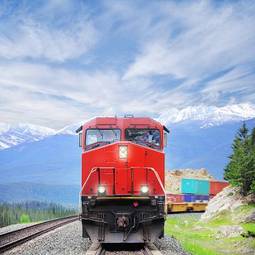 Fototapeta peron lokomotywa silnik transport vancouver