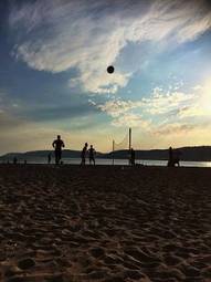 Fototapeta siatkówka morze siatkówka plażowa kobieta