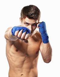 Plakat ciało bokser kick-boxing portret