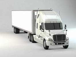 Obraz na płótnie ciężarówka transport na białym tle