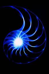 Naklejka spirala niebieski wir ślimak