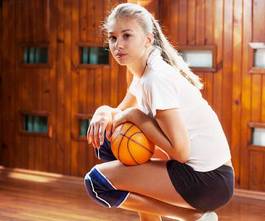 Plakat sport zdrowie ćwiczenie siatkówka koszykówka
