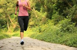 Naklejka witalność park jogging kobieta