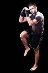 Plakat lekkoatletka kick-boxing ćwiczenie