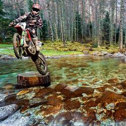 Obraz na płótnie motocykl akt sport lekkoatletka krajobraz