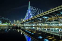 Plakat most noc kolor złudzenie boston