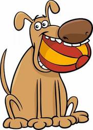 Plakat pies szczenię kreskówka