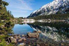 Plakat krajobraz morskie oko natura góra las