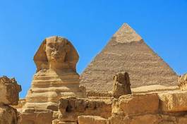 Plakat niebo stary piramida egipt