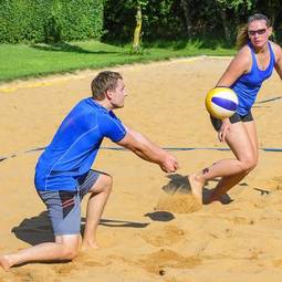 Obraz na płótnie siatkówka siatkówka plażowa słońce