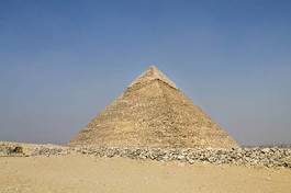 Plakat piramida widok pustynia egipt megalit