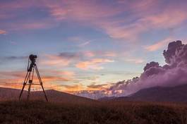 Plakat panorama widok włochy krajobraz alpejskie