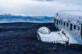 Naklejka islandia góra pustynia plaża wojskowy