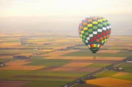 Fototapeta pole widok lato sterowiec balon