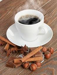Obraz na płótnie filiżanka czekolada kawiarnia